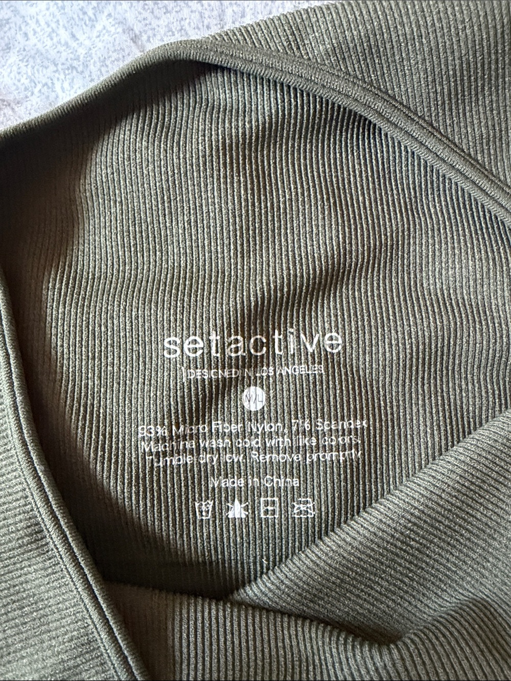 SET ACTIVE RIBBED ONE SHOULDER SPORT BRA - Picture 4 of 4